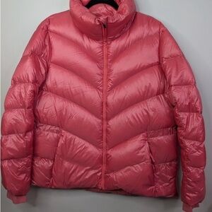 Athleta Women's Pink Puffer Jacket